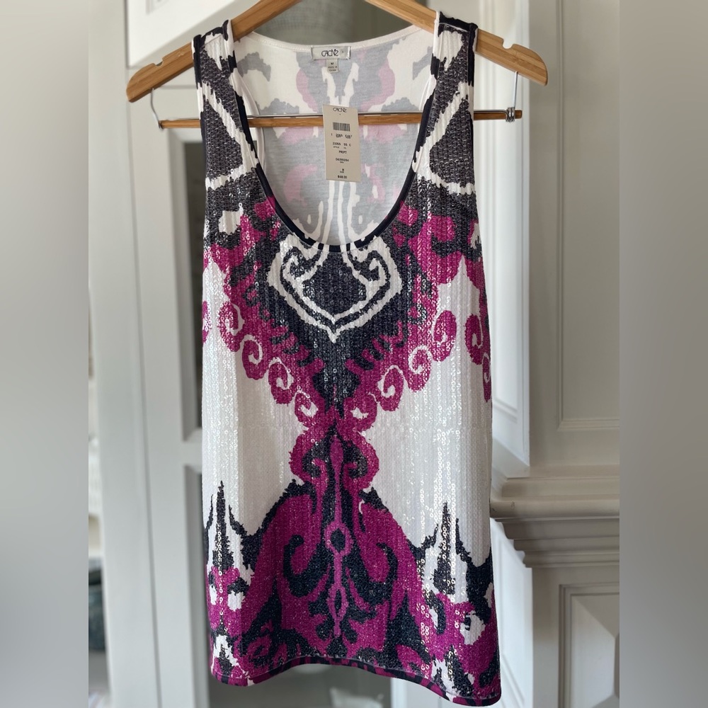 NWT CACHÉ Women’s Sequin Top Size Medium